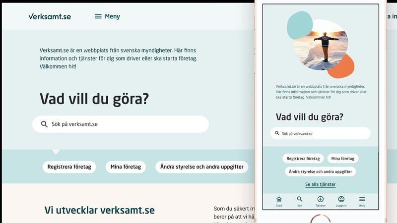 new verksamt.se desktop and mobile
