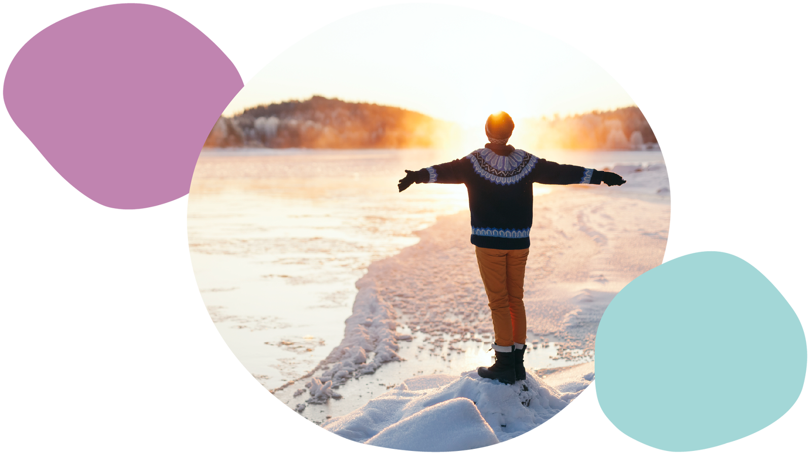 illustration-person i vinterlandskap